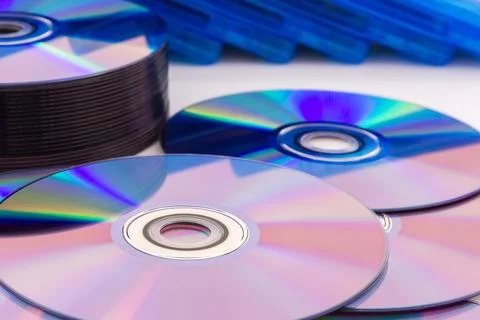 Closeup compact discs Stock Photos