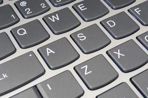 Closeup of a computer keyboard in perspective Stock Photos