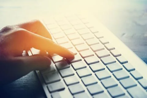 Closeup of computer keyboard Foto stock