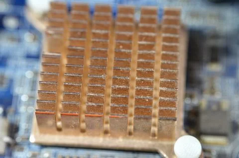 A closeup of a computer main board electronic motherboard, the main printed.. 스톡 사진