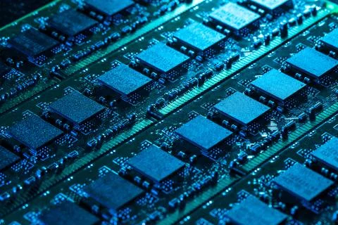 Closeup of computer parts Stock Photos