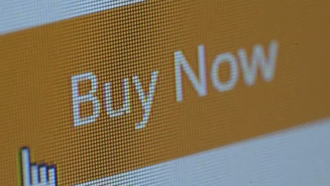 Closeup of computer screen with cursor pointing buy menu Stock Footage 98798003