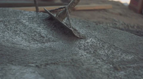 Closeup of concrete tamping Stock Footage 55147563