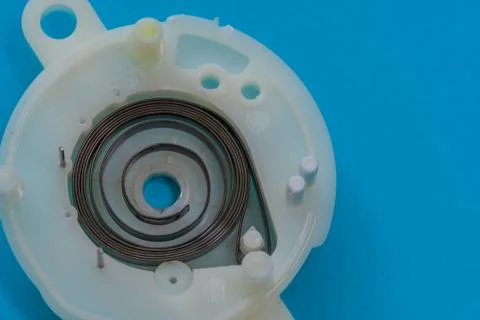 Closeup of constant tension spring Stock Photos