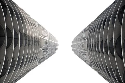 Closeup of Contemporary Tower Stock Photos