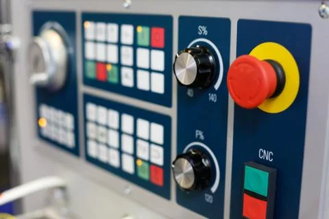 Closeup of the control panel Stock Photos