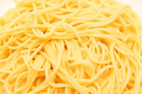 Closeup cooked spaghetti Foto stock
