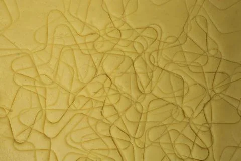 Closeup of a cookie dough with abstract shape pattern 写真素材