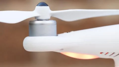 Closeup copper propeller with light Stock Photos