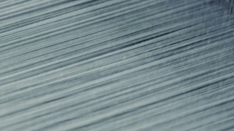 Closeup Of Cotton Thread On A Weaving Machine During Production Stock Footage 263437106