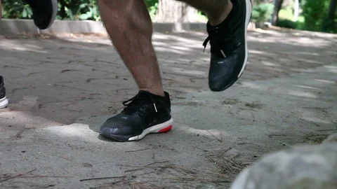 Closeup Of A Couple Running 库存影片 118235704