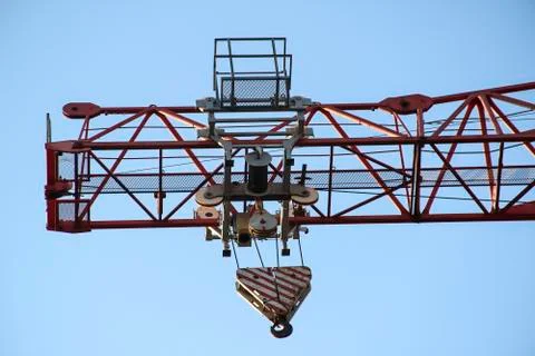 Closeup of a crane in the daylight Foto stock