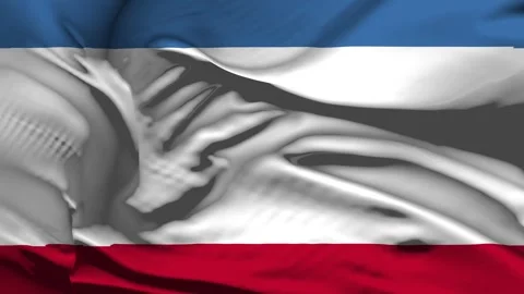 Closeup Crimea Flag Wave Loop waving in wind Realistic Crimea Flag backgroun Video stock 320378602