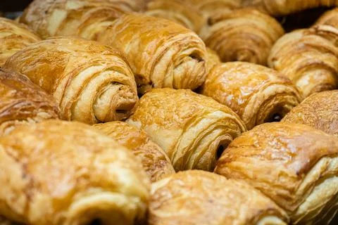 Closeup croissant bakery 스톡 사진