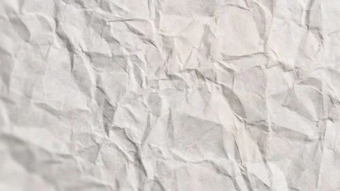 Closeup of a crumpled white paper texture background, animated background Video stock 333977604