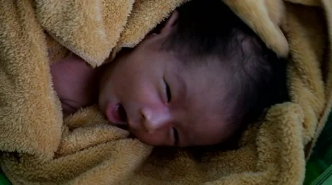 Closeup of crying baby Stock Footage 45373336