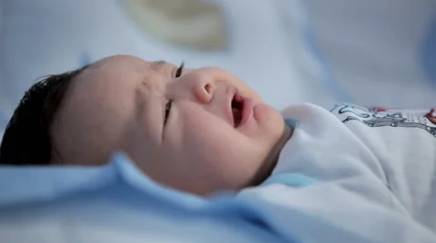 Closeup of crying baby Stock Footage 46109712