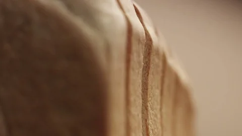 Closeup of cutted bread Stock Footage 84596101