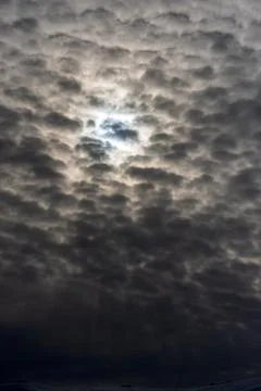 Closeup of a Dark Cloudy Sky - Full Frame Photography Stock Photos