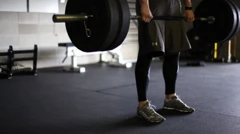 Closeup Deadlift Pan (includes audio) 動画素材 22994720