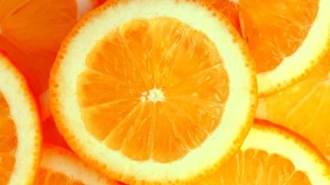Closeup of a delicious ripe orange rotate Stock Footage 81069277