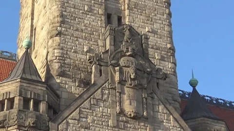 Closeup of a desing on a building Stock Footage 92842533