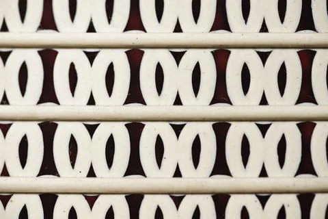 Closeup detail of a horizontal pattern comprised of parallel lines interspe.. 库存照片