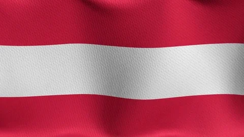 Closeup detailed and loopable waving flag of Austria Stock-Footage 84987741