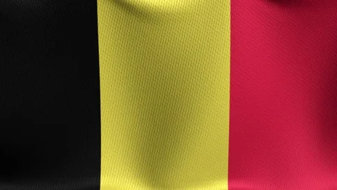 Closeup detailed and loopable waving flag of Belgium 스톡 동영상 84987771