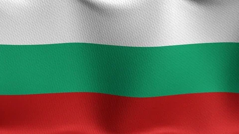 Closeup detailed and loopable waving flag of Bulgaria Stock Footage 84987798