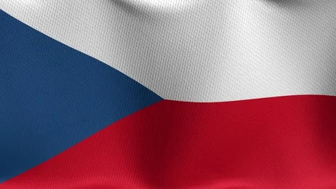 Closeup detailed and loopable waving flag of Czech Republic 스톡 동영상 84987862
