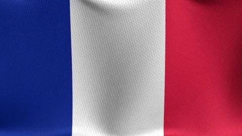 Closeup detailed and loopable waving flag of France 스톡 동영상 84987921