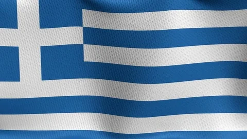 Closeup detailed and loopable waving flag of Greece 스톡 동영상 84987974