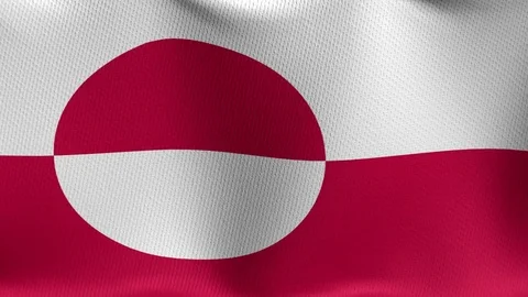 Closeup detailed and loopable waving flag of Greenland 스톡 동영상 84987978