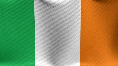 Closeup detailed and loopable waving flag of Ireland 스톡 동영상 84988032