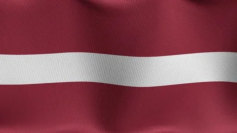 Closeup detailed and loopable waving flag of Latvia Stock Footage 84988089