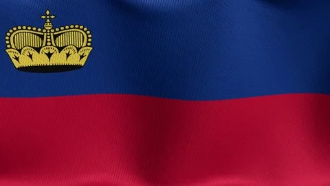 Closeup detailed and loopable waving flag of Liechtenstein 스톡 동영상 84988094
