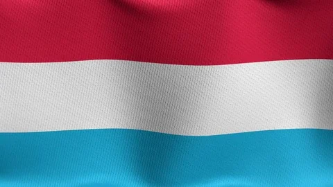 Closeup detailed and loopable waving flag of Luxembourg 스톡 동영상 84988125