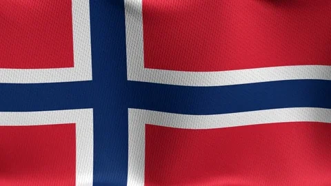 Closeup detailed and loopable waving flag of Norway Stock-Footage 84988239