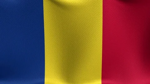 Closeup detailed and loopable waving flag of Romania 스톡 동영상 84988287
