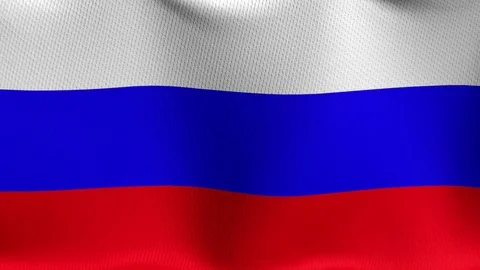 Closeup detailed and loopable waving flag of Russia Stock-Footage 84988313