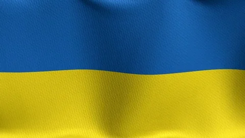 Closeup detailed and loopable waving flag of Ukraine Stock Footage 84988432