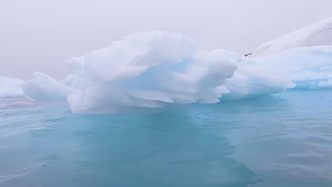 Closeup of detailed sharp ice in Antarctica Stock Footage 122095116