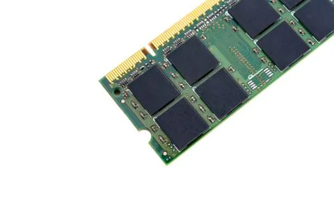 Closeup details of computer memory (RAM) Stock Photos