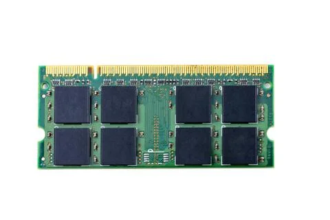 Closeup details of computer memory (RAM) Stock Photos