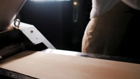 Closeup details of raw dough process on the automated lane and conveyor belt Stock Footage 126227342