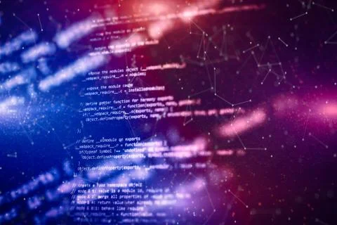 Closeup developing programming and coding technologies. Developer working on Stock Photos