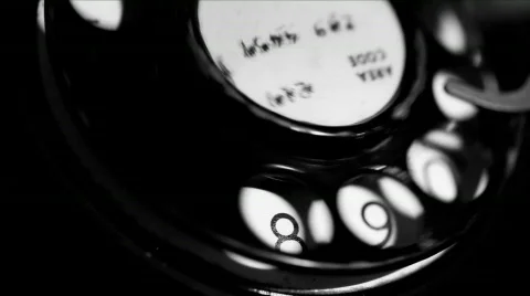 Closeup dialing old phone Stock Footage 782176