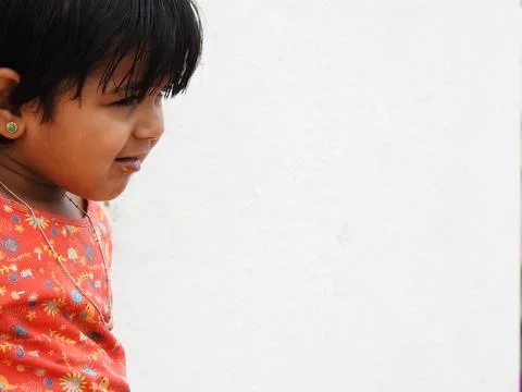 Closeup of different activity and actions of Indian girl kid playing above .. Stock Photos