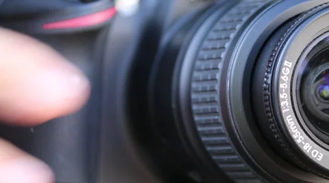 Closeup of Digital Camera Taking Pictures with Delayed Timer Stock Footage 52259223
